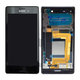 Sony Xperia M4 Aqua Dual E2333 - LCD Display + Touchscreen Front Glas + Rahmen (Black) - 124TUL0015A, 124TUL0011A Genuine Service Pack