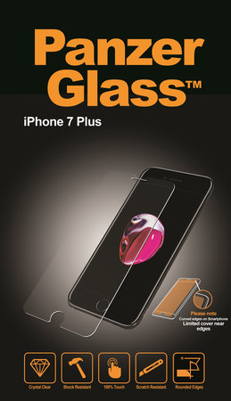 PanzerGlass - Gehärtetes Glas Standard Fit für iPhone 6 Plus, 6s Plus, 7 Plus, 8 Plus, transparent