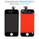Apple iPhone 4S - LCD Display + Touchscreen Front Glas + Rahmen (Black) TFT