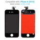 Display für iPhone 4, Black, Touchscreen-Glas mit Rahmen