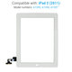 Apple iPad 2 - Touchscreen Front Glas (White)