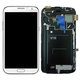 Samsung Galaxy Note 2 N7100 - LCD Display + Touchscreen Front Glas + Rahmen (Marble White) - GH97-14112A Genuine Service Pack