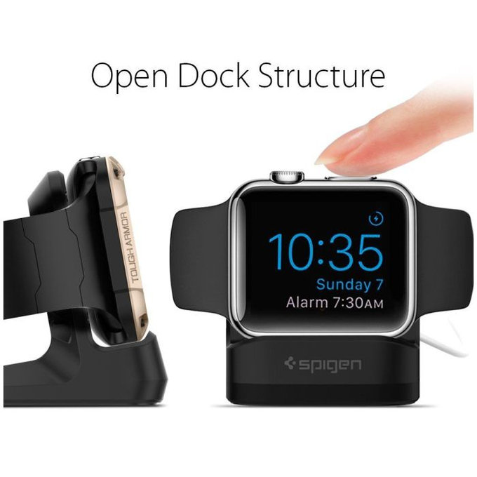 Spigen - Stand für Apple Watch, schwarz