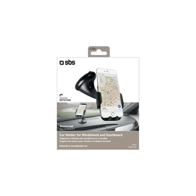 SBS - Autohalterung, Universal FREEWAY mit Saugnapf, schwarz