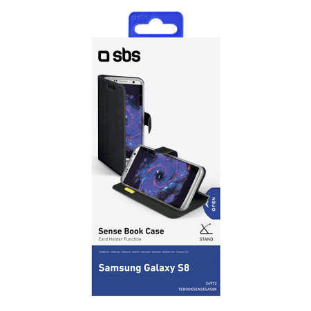 SBS - Book Sense Fall für Samsung Galaxy S8, schwarz