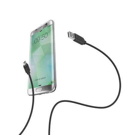 SBS - Micro-USB / USB Kabel (2m), schwarz