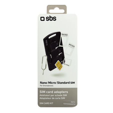 SBS - SIM Adapter Kit für mobile Geräte, schwarz