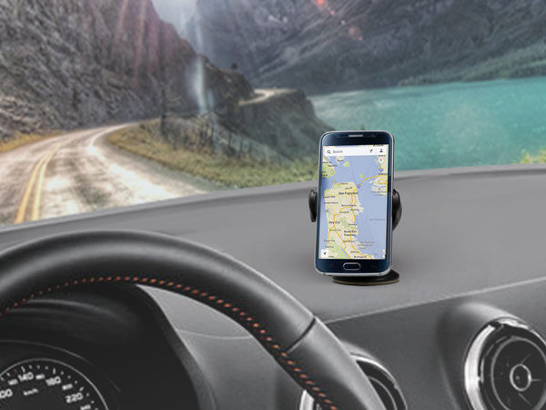 SBS - Universal Autohalterung ONE TOUCH mit Saugnapf, schwarz