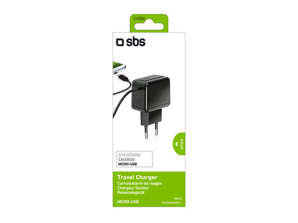 SBS - 5W Ladeadapter mit Micro-USB, schwarz