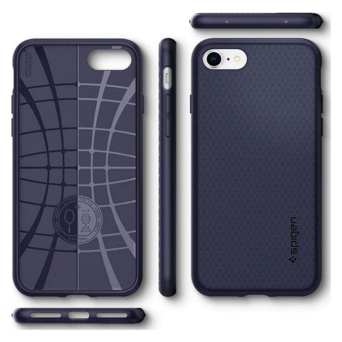 Spigen - Liquid Air Case für iPhone SE 2020/8/7, blau