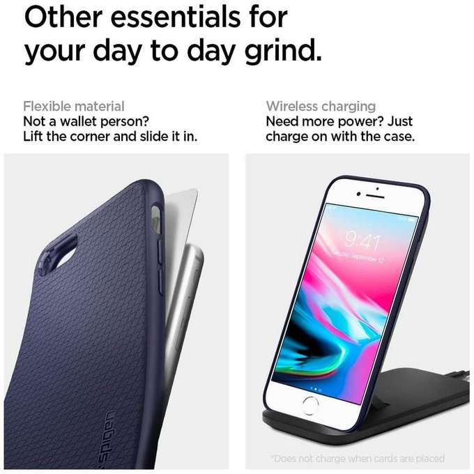 Spigen - Liquid Air Case für iPhone SE 2020/8/7, blau