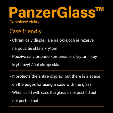 PanzerGlass - Gehärtetes Glas Case Friendly für Samsung Galaxy S8, black
