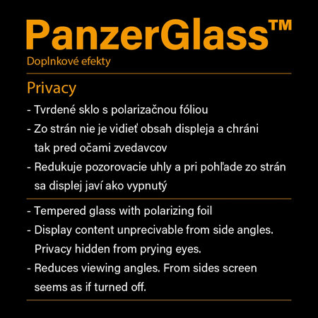 PanzerGlass - Sichtschutzhülle aus gehärtetem Glas, freundlich für iPhone 8/7 / 6s / 6, Schwarz