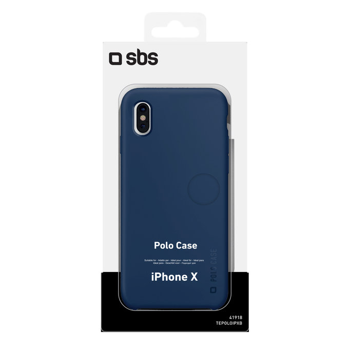 SBS - Polo Fall für iPhone X, blau
