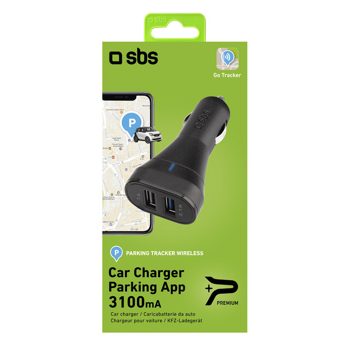 SBS - Auto-Ladegerät 2x USB, 3.1A, schwarz