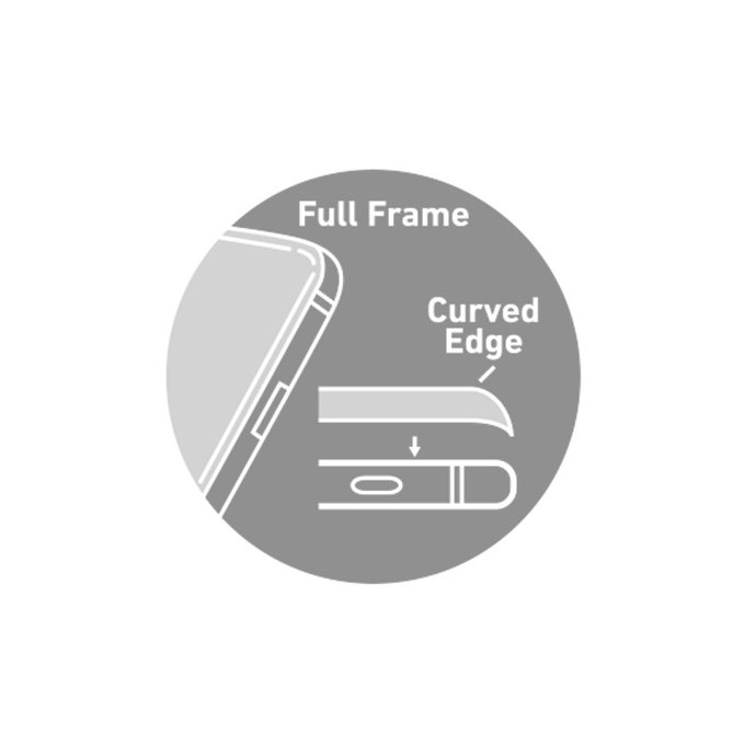 SBS - Gehärtetes Glas 4D Full Glass für iPhone 6, 6s, 7, 8, SE 2020 und SE 2022, schwarz