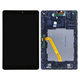 Samsung Galaxy Tab A 10.5 T590, T595 - LCD Display + Touchscreen Front Glas + Rahmen (Schwarz) - GH97-22197A Genuine Service Pack