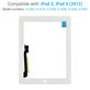 Touchscreen-Glas mit Home-Taste für iPad 3, iPad 4, White