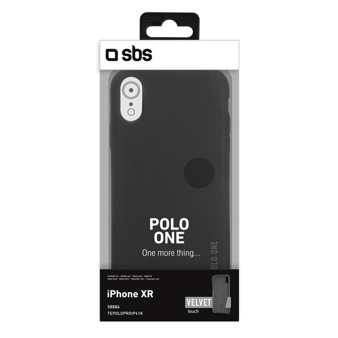 SBS - Fall Polo One für iPhone XR, schwarz
