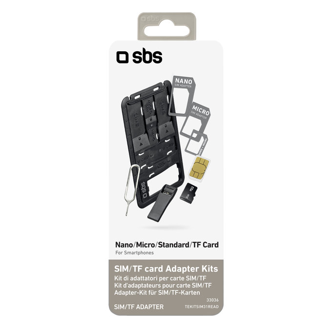 SBS - Adapter, SIM-Kit 3in1 + TF-Lesegerät
