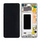 Samsung Galaxy S10 G973F - LCD Display + Touchscreen Front Glas + Rahmen (Prism White) - GH82-18850B, GH82-18835B Genuine Service Pack