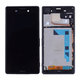 Sony Xperia Z3 D6603 - LCD Display + Touchscreen Front Glas + Rahmen (Black) TFT