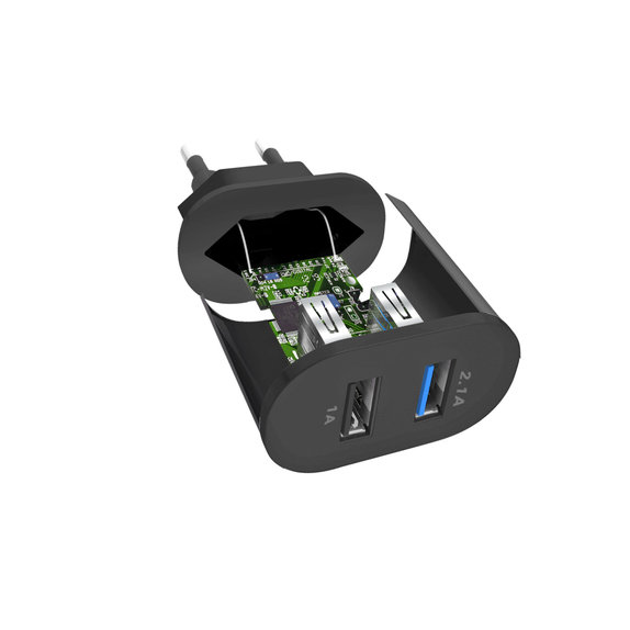 SBS - 10W Ladeadapter 2x USB, schwarz