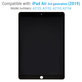 LCD-Display für iPad Air (3rd Gen 2019), Black, Touchscreen-Glas ohne Rahmen, Refurbished