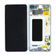 Samsung Galaxy S10 Plus G975F - LCD Display + Touchscreen Front Glas + Rahmen (Prism Blue) - GH82-18849C, GH82-18834C Genuine Service Pack