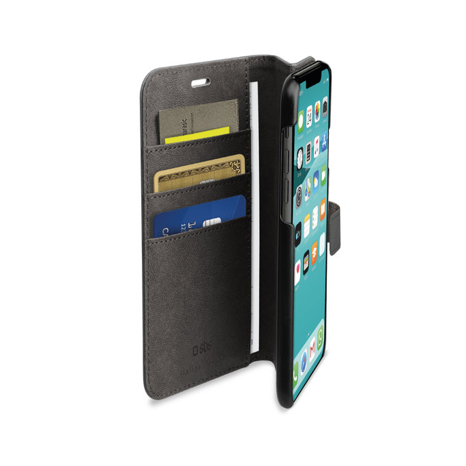 SBS - Fall Wallet Stand für iPhone 11 Pro Max, schwarz