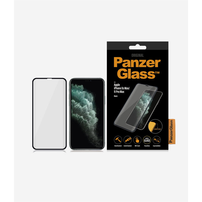 PanzerGlass - Gehärtetes Glas Standard Fit für iPhone XS Max und 11 Pro Max, black