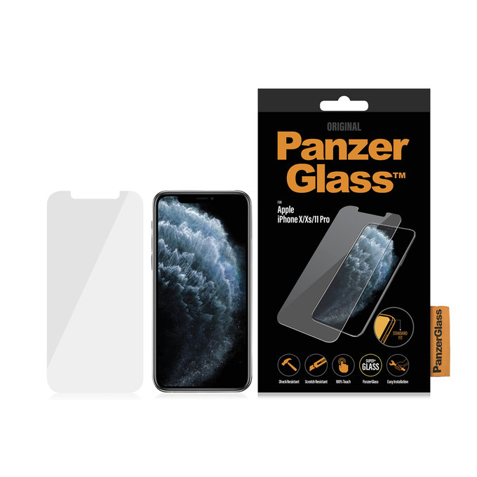 PanzerGlass - Gehärtetes Glas Standard Fit für iPhone X, XS und 11 Pro, transparent