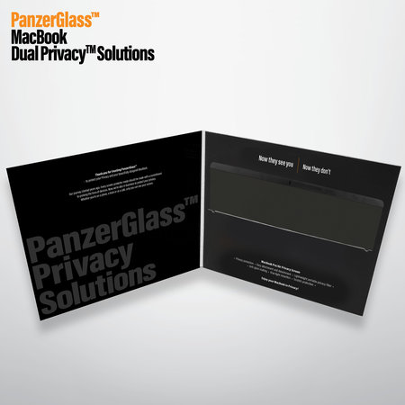 PanzerGlass - Gehärtetes Glas Dual Privacy für MacBook / Air / Pro 13 ", schwarz
