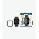 PanzerGlass - Gehärtetes Glas Full Silicone für Apple Watch Series 4, 5, 6, SE (1st gen) und SE (2nd gen) 44mm, schwarz