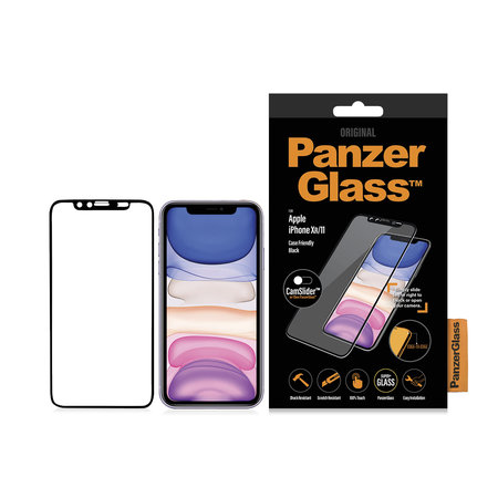 PanzerGlass - Gehärtetes Glas Case Friendly CamSlider für iPhone XR und 11, black