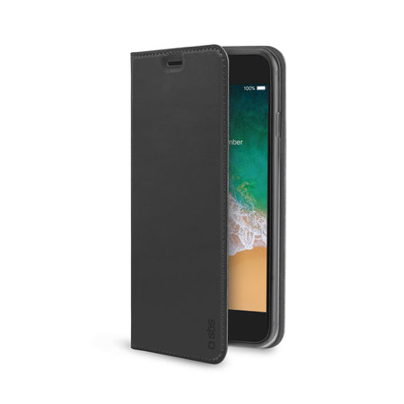 SBS - Fall Book Wallet Lite für iPhone 6, 6s, 7, 8, SE 2020 und SE 2022, schwarz