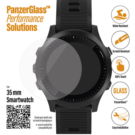 PanzerGlass - Universelles gehärtetes Glas Flachglas für Smartwatch (35 mm), transparent