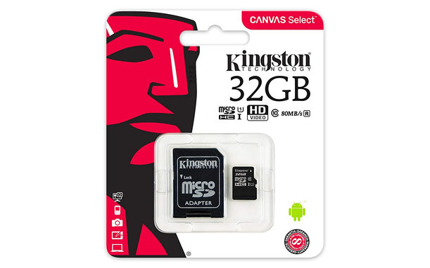 Kingston - MicroSDHC Speicherkarte Canvas Select Plus 32 GB + SD Adapter