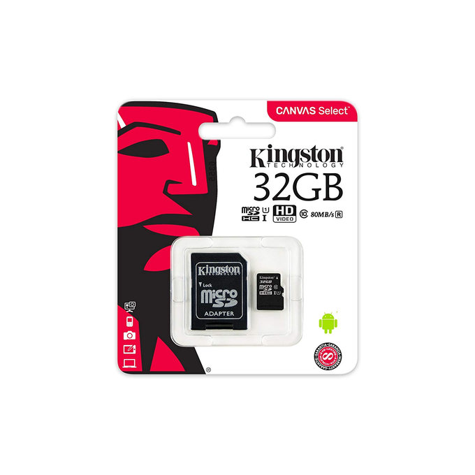 Kingston - MicroSDHC Speicherkarte Canvas Select Plus 32 GB + SD Adapter