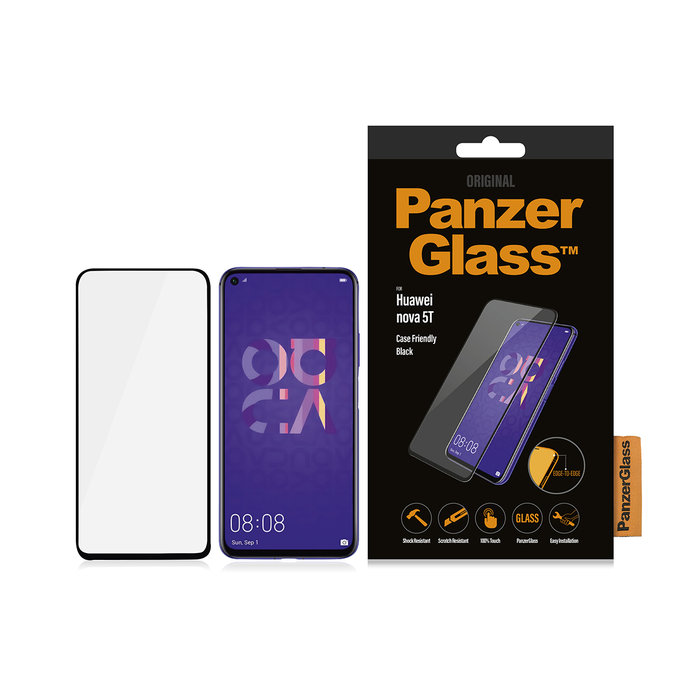 PanzerGlass - Gehärtetes Glas Case Friendly für Huawei Nova 5T, black