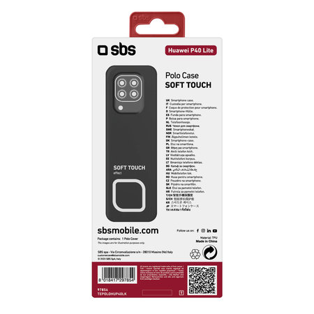 SBS - Fall Polo für Huawei P40 Lite, schwarz