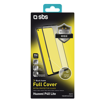 SBS - Gehärtetes Glas Full Cover für Huawei P40 Lite, schwarz