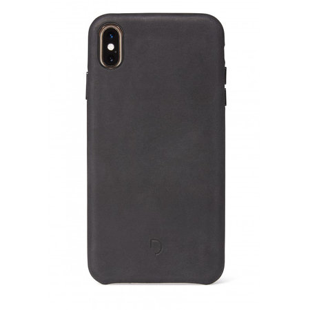 Decoded Leather Case Ledertasche für iPhone XS Max, schwarz