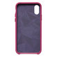 Decoded Leather Back Cover Ledertasche für iPhone X / Xs, pink