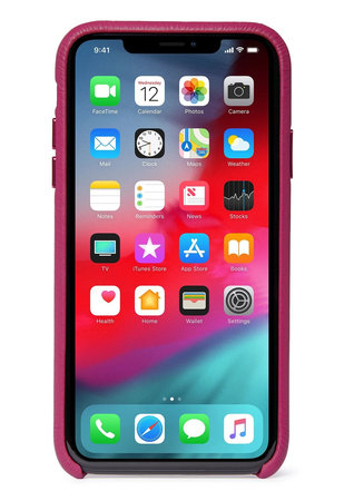 Decoded Leather Back Cover Ledertasche für iPhone XR, pink