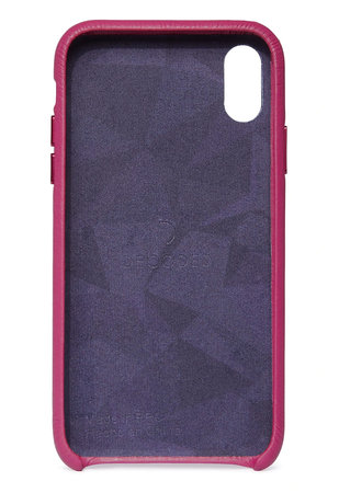 Decoded Leather Back Cover Ledertasche für iPhone XR, pink