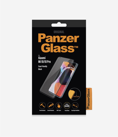 PanzerGlass - Gehärtetes Glas Case Friendly für Xiaomi Mi 10, black