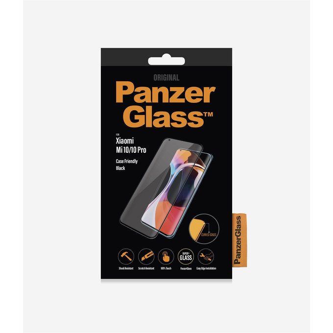 PanzerGlass - Gehärtetes Glas Case Friendly für Xiaomi Mi 10, black