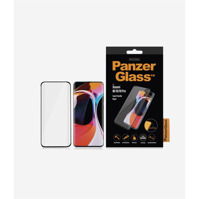 PanzerGlass - Gehärtetes Glas Case Friendly für Xiaomi Mi 10, black