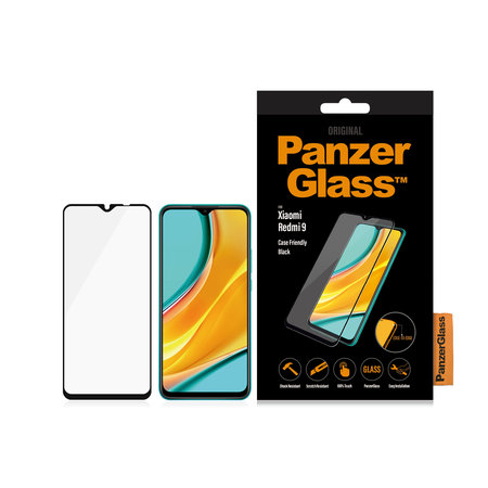 PanzerGlass - Gehärtetes Glas Case Friendly für Xiaomi Redmi 9, black